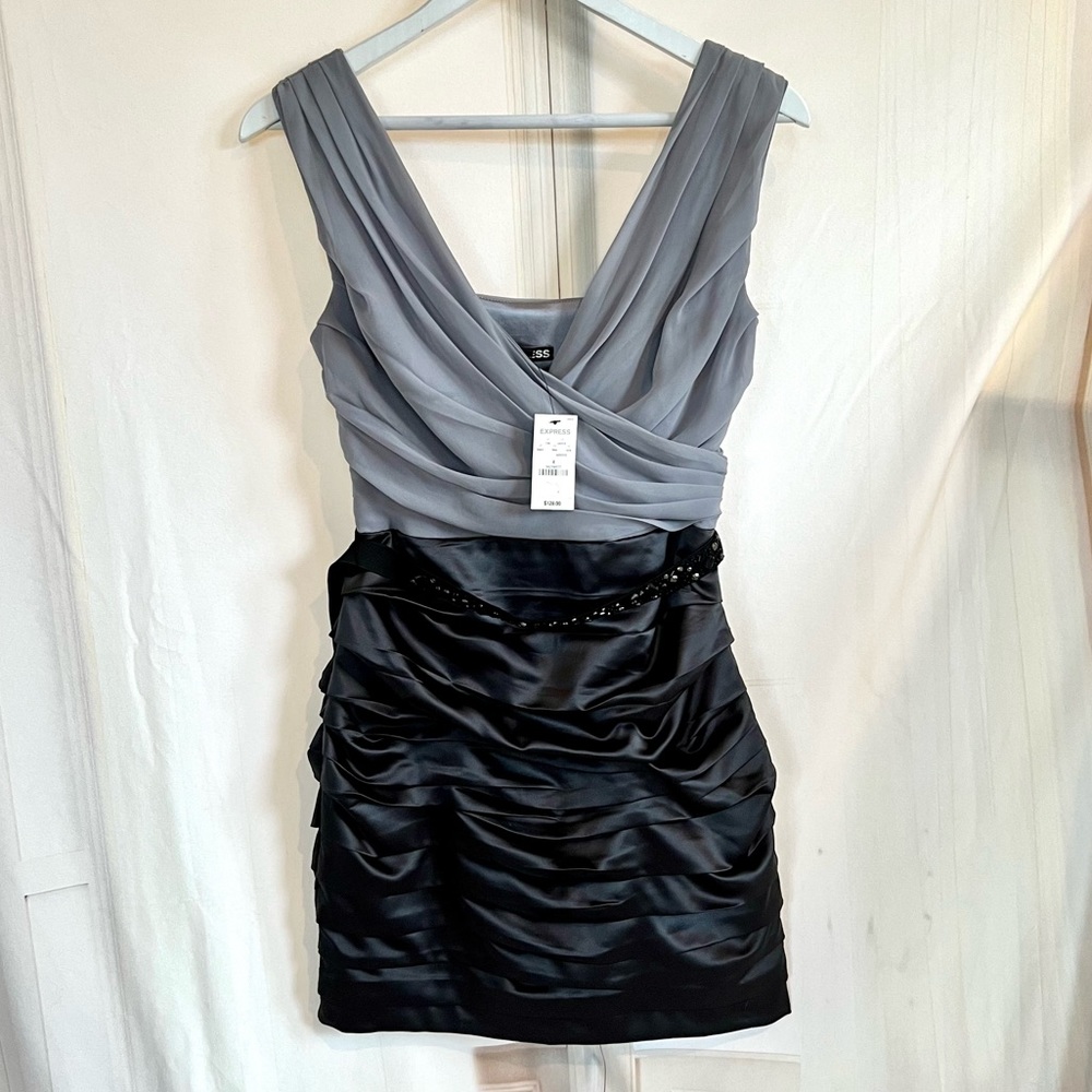 NWT EXPRESS Bodycon Pleated Cocktail Dress